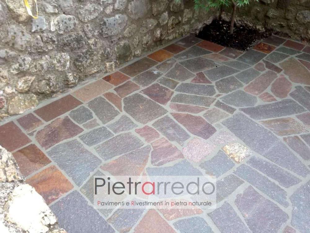 pavimento in porfido opus trentino lastrame in offerta prezzo costi mq milano pietrarredo mosaico