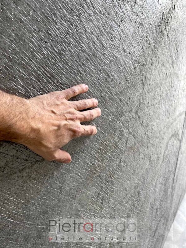 recouvrant une pierre souple fine fine peu épaisse 1 mm argent gris gris or vert pietrarredo cost italystone