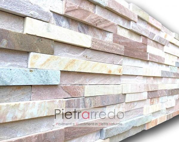 listello quarzite rosa brasile cave gontero san tomè listelli bofferta costi pricitaly pietrarredo stone cladding