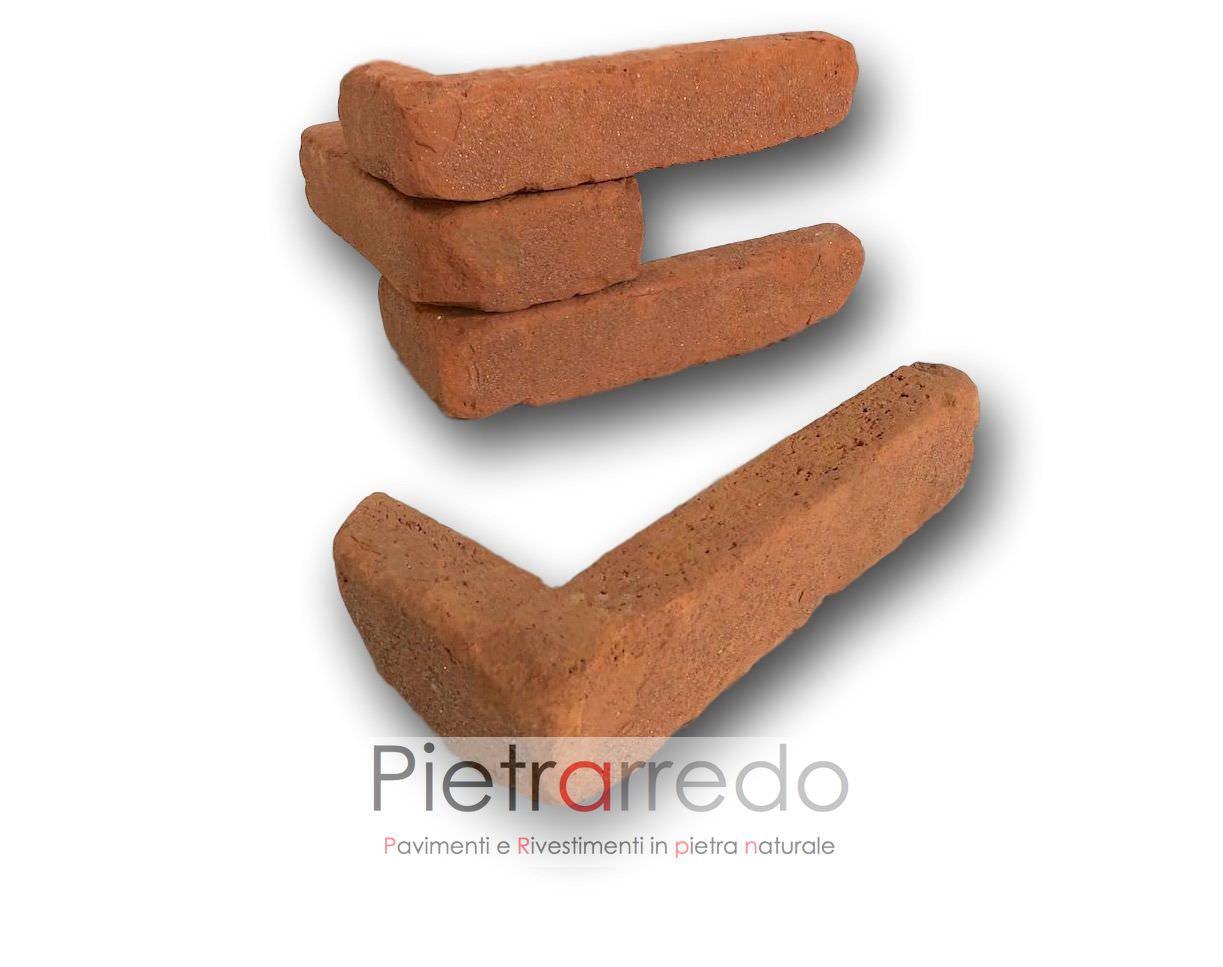 Mattoni angolari rivestimento 25x5.5x12 cm spessore 1 cm San Marco Decor  Classico Rosso - SCATOLA 12 PZ - 0.76 ml