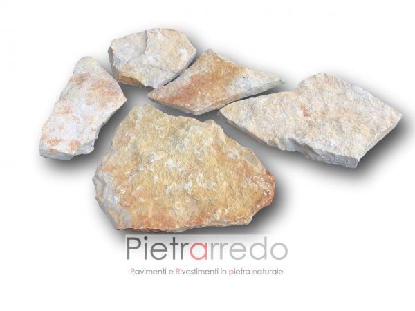 Pietra antiqua piano naturale retrosegata rivestimento scorza trani gialla puglia offerte pietrarredo