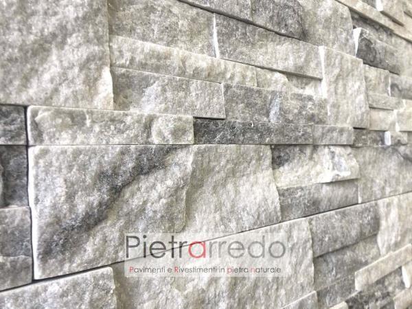 placche decorative pietrarredo stone cladding prezzo colore bianco grigio brillante stone veener