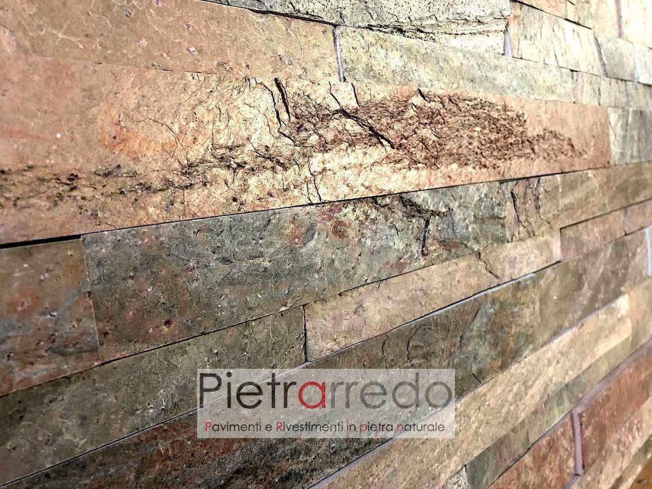 singol strips stone red copper price prezzo costi liste in pietra da rivestimento pietrarredo rosso red metal