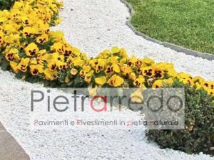 aiuola in graniglia granulato marmo bianco carrara costo prezzo pietra gravels giardino pietrarredo milano costi offerte zandobbio stone city