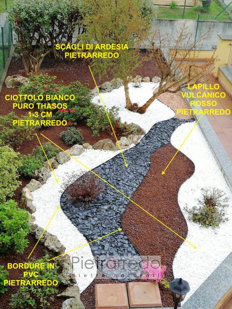 Scaglie in ardesia nera per arredo giardino zen giapponese, prezzi