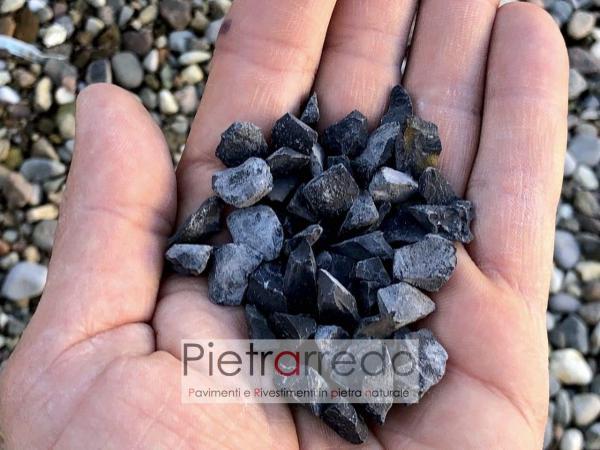 graniglia stone gravels nero assoluto ebano per aiuole sasso decorazione fiori e prati stone garden pietrarredo milano costo