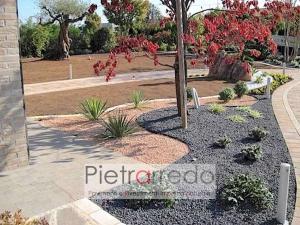 offerta decorazione giardini in sasso graniglia ghiaietto ghiaia nero assoluto ebano costi prezzi offerte pietrarredo milano graniglia