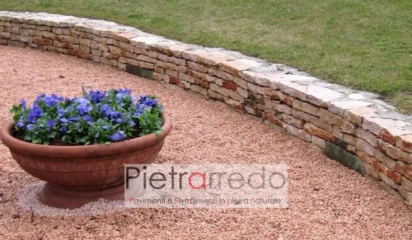 offerta e prezzi per graniglia spaccata sassolini ghiaietto rosso verona arredo giardino stone garden aiuole pietrarredo milano