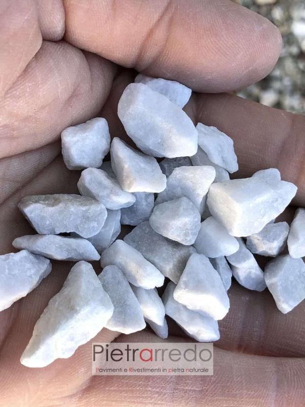 offerta e prezzo granulato graniglia marmo spaccato arredo giardino bianco carrara aiuole stone garden deco gravels pietrarredo zandobbio