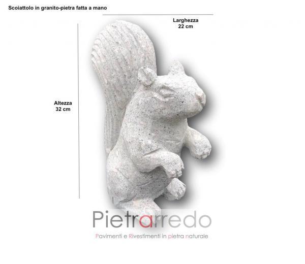 bellissimo scoiattolo per arredo giardino decorativo stone garden animal prezzo in offerta su pietrarredo