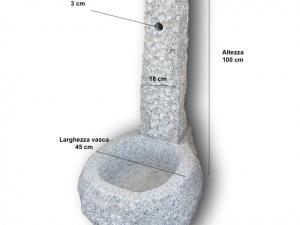 fontanella vedovella prato giadino elegate in sasso pietra offerta pietrarredo milano con scarico acqua