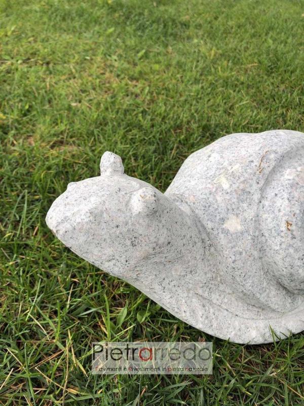 offerta e prezzo chioccia lumaca in sasso pietra grigio decorata a mano bella da giardino zen giapponese deco