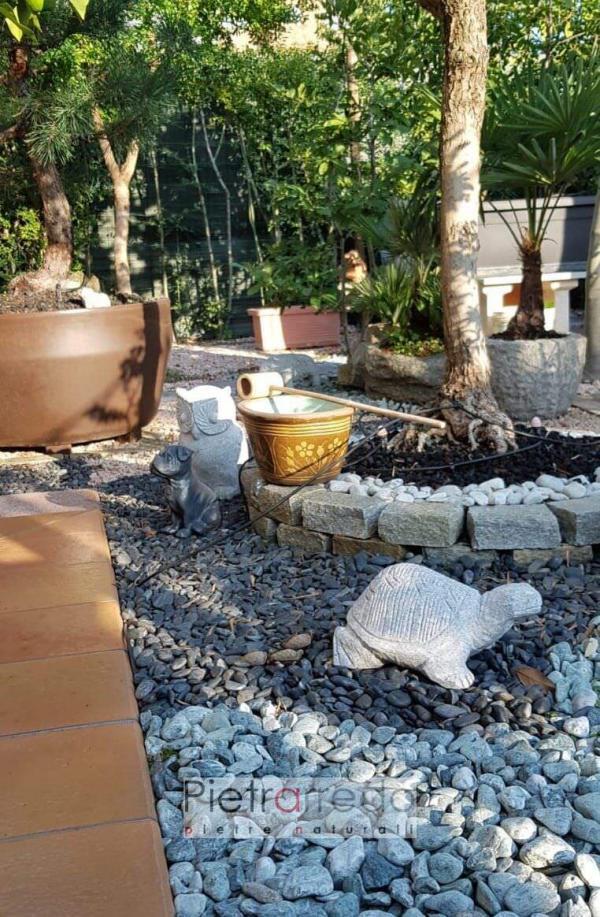 tartaruga gufo animali decorativi da giardino in granito pietra fatti a amno prezzo pietrarredo costi milano