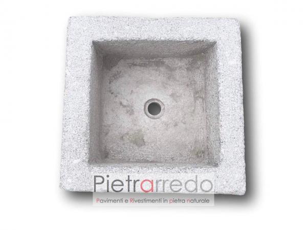 vasca in sasso granito lavandino lavello rustico prezzo pietrarredo milano
