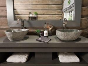 bellissimi lavandini in sasso pietra grezza rustica naturale moderno pietrarredo milano sink