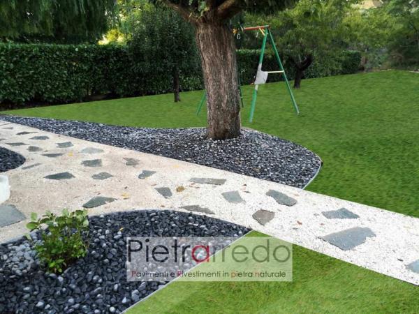 ciottolo nero ebano 15mm 25mm offerte per decorazioni aiuole prezzo costi stone garden zandobbio stone city pietraredo milano