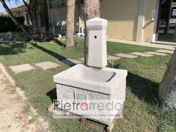 fontana da terra in pietra granito rustico casale cascina modello roma pietrarredo milano prezzo
