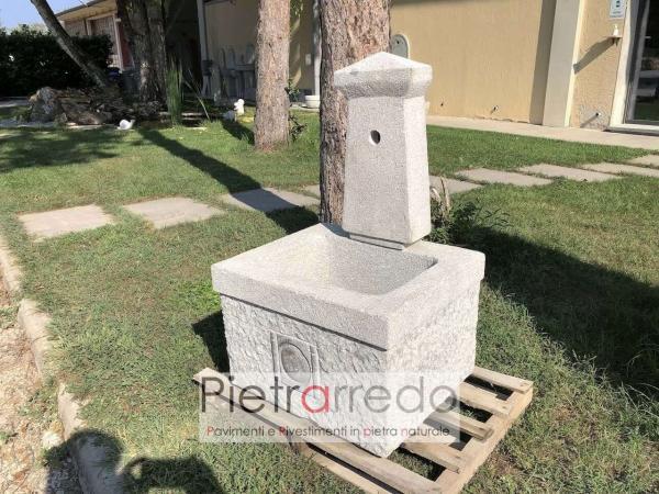 fontana in sasso granito montorfano biamco sardo sasso pietrarredo prezzo costi offerta per giardino e prato stone garden