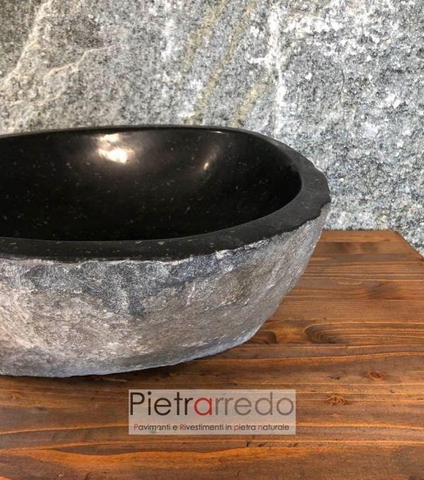 lavandino lavello in sasso pietra fatto a mano, sink bathroom offerta costo stone pietrarredo