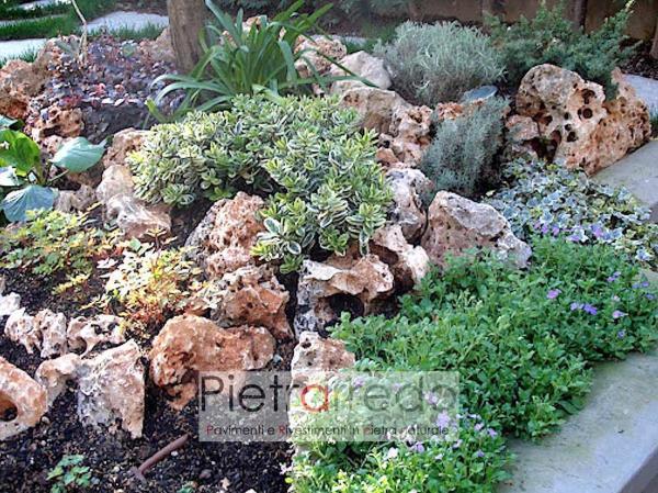 offerte sassi rocciosi beige per laghetti fontane giardini stone garden prezzo pietrarredo roccioso