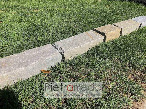 offerta binderi cordoli blocchetti luserna pietra vera sassi per aiuole arredo giardino bordure prezzo pietrarredo