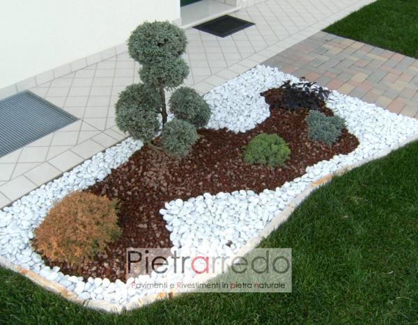 offerta prezzi ciottolo bianco carrara piccolo sassolino 15mm 25mm offerta pietraredo milano stone garden zandobbio