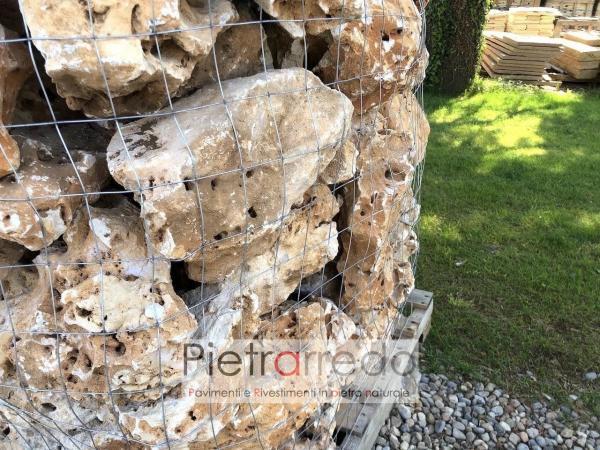 offerta prezzo pietra da giardino ornamentale decorativa aiuola beige roccioso pietrarredo costi