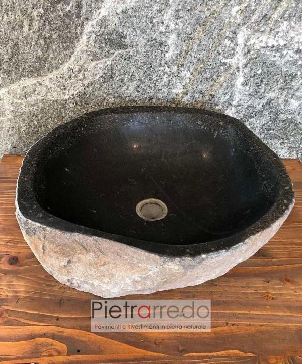 offerta sinks lavandino stone pietra naturale scavato rustico grezzo bagno wc pietrarredo milano costi