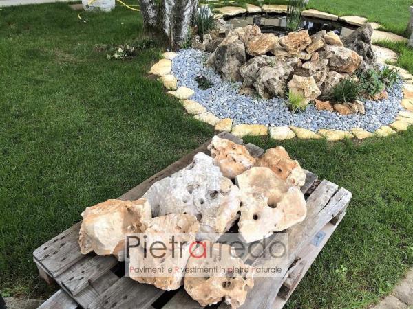 pietra ornamentale da giardino sasso roccioso per fiori pietrarredo milano
