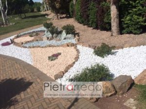 prezzo ciottolo saso sassolino bianco carrara kg 15mm 25mm decorazioni giardino aiuole pietrarredo