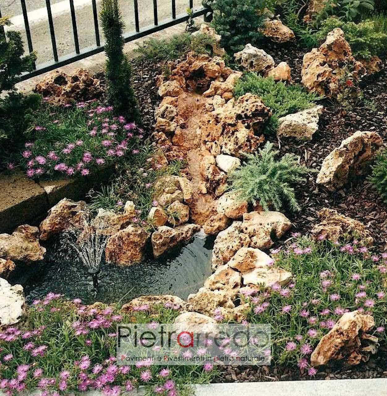 stone garden roccioso pietra giardino prati dislivelli sassi beige con buchi offerte pietrarredo garden