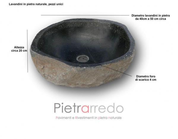 vasca in sasso pietra per lavandino elegante da bagno spa rustico prezzo sink bathroom