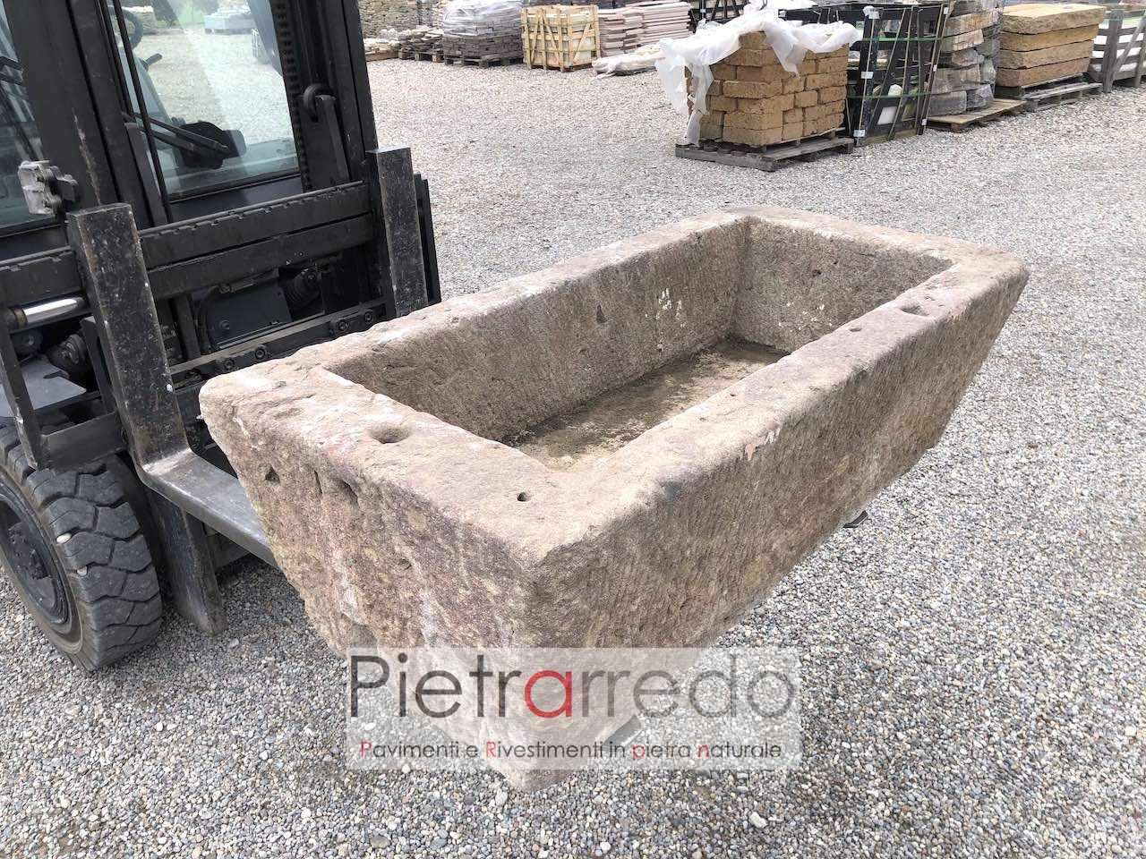 vasche antiche abbeveratoio mangiatoia lavatoio pietra vecchio recupero prezzo costi pietrarredo milano