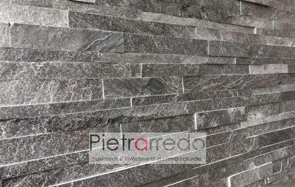 prezzo rivestimento silver grey multilistello pietrarredo milano sasso per pareti eleganti