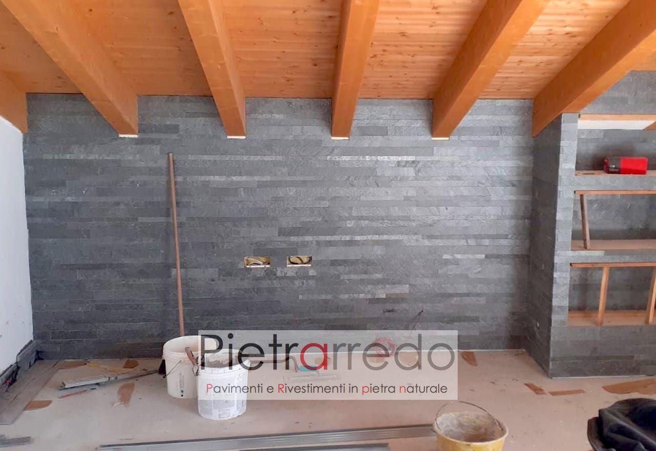 rivestimento a listelli singoli pietrarredo silver grey prezzo grigio metallizzato scaglia