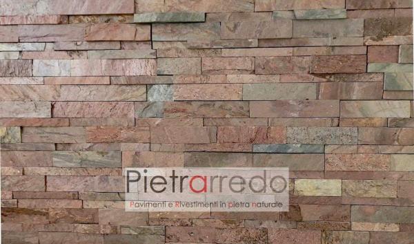 offerta pannelli preassemblati a scalie listelli rame copper pietrarredo milano prezzo metro metallizzato luccicante india