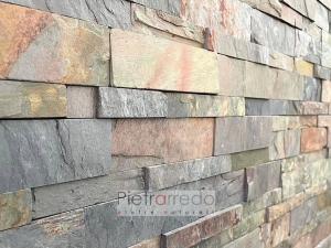 ardesia multicolor indian stone cladding wall pietrarredo Milano italy price