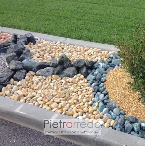 offerta e costo ciottolo colore beige giallo mori terra siena offerta prezzo pietrarreo milano stone garden