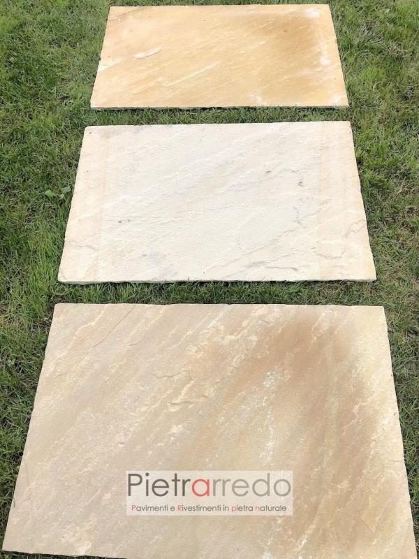 offerta lastre in pietra arenaria mint gialla sandstone pietrarredo milano selciati stone price