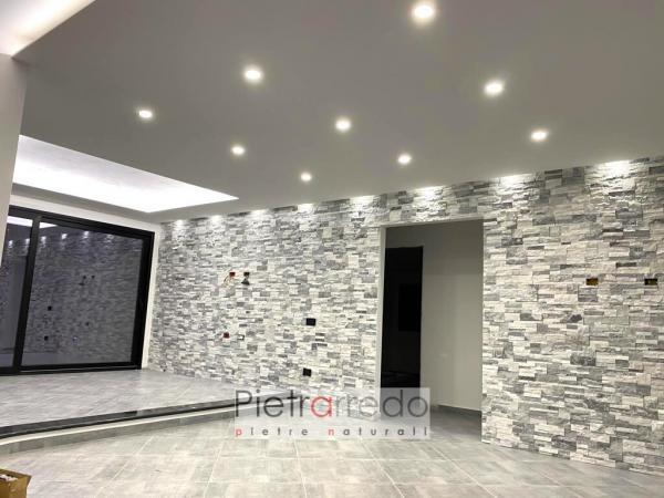 offerta pietra in placchette per rivestimenti muri e pareti colore bianco grigio listelli luccicati quarzite ghiaccio pietrarredo