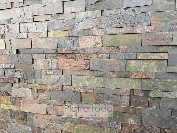 stone cladding strips of stone multicolor indian shine sale pietrarredo milan italy