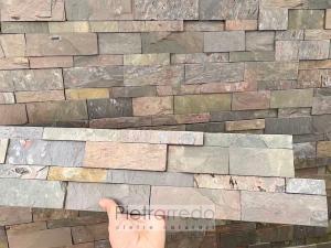 vendita on sale stone cladding stips pietrarredo slate multicolor for wall italy