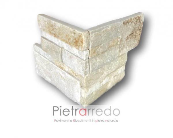 costi angolari e spigoli per pilastri archi rivestimento in pietra prezzo quarzite beige scozzese pietrarredo milano