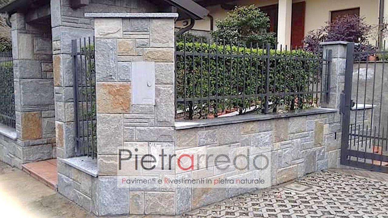 offerta rivestimento in pietra luserna colore misto pietrarredo milano piano bugnato scozzese muro facciata