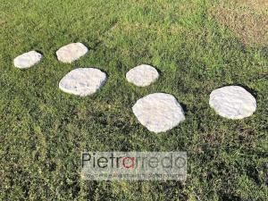 passi giapponesi bianchi in pietra naturale pietrarredo milano prezzo costo arredo giardino stone garden