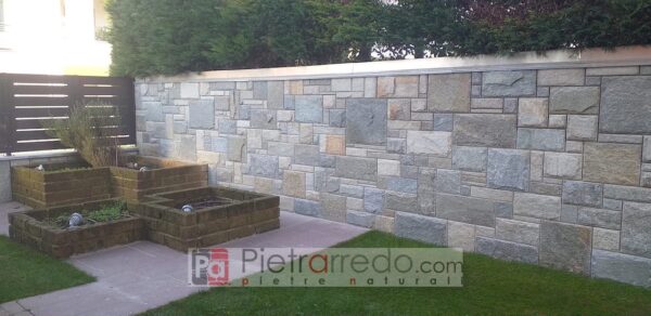 rivestimento conta divisori verticate pietra naturale luserna a quadrati e rettangoli bugnata prezzo pietrarredo