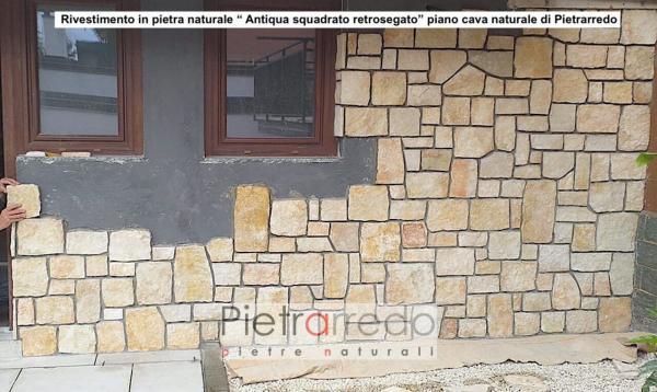 rivestimento in pietra naturale antiqua squadrata retrosegata pietrarredo prezzo per muri e facciate