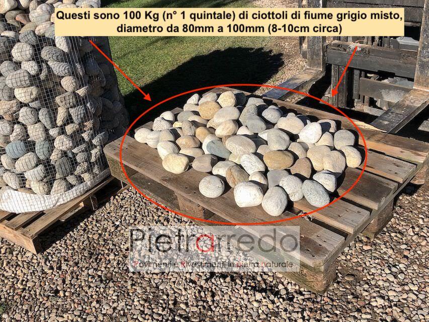 100 kg di ciottolo prezzo sassi per arredo giardino giapponese roccioso pietrarredo