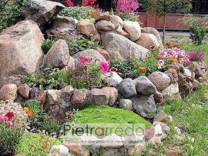 aiuole rocciose giardino ciottolo di fiume alluvionale ticino prezzo costo pietraredo stone garden pebbles