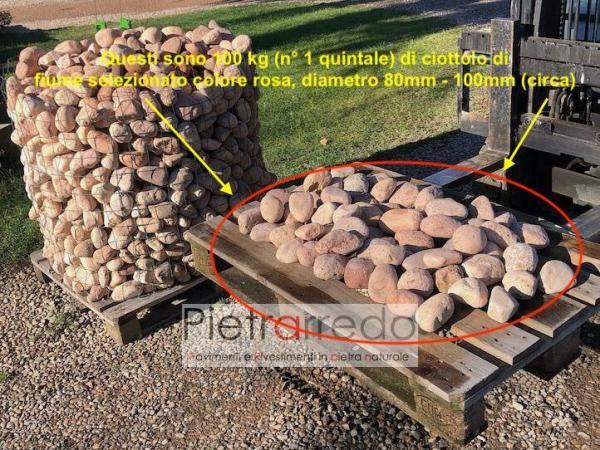 ciottolo rosa di fiume alluvionale ticino offerta e prezzo pietrarredo milano costo stone garden